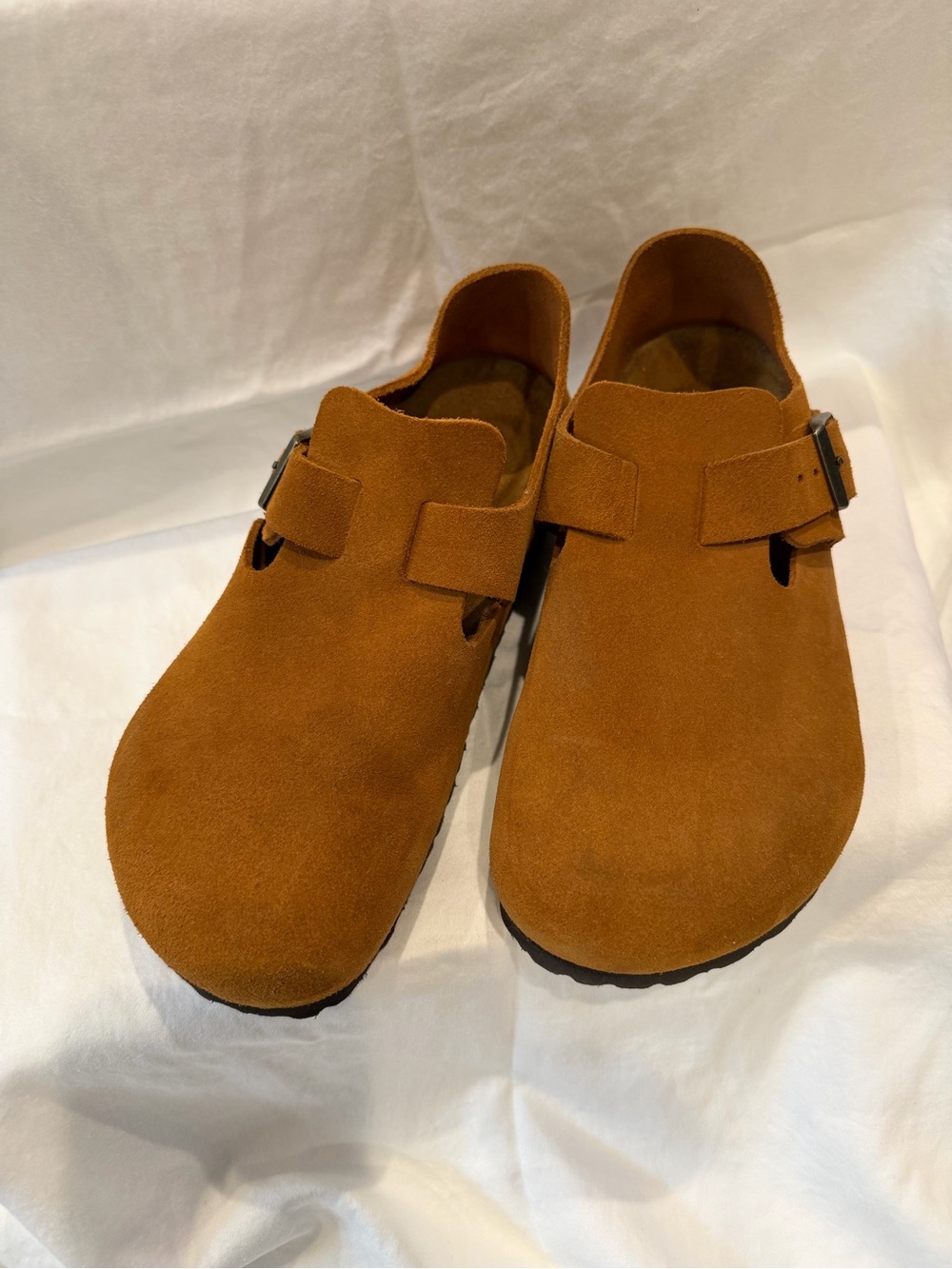 Birkenstock Londons Suede in Cognac Brown